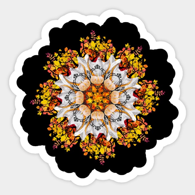 orange halloween mandala Sticker by burenkaUA